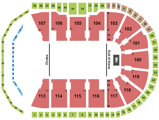 Total Mortgage Arena PBR Seating Chart